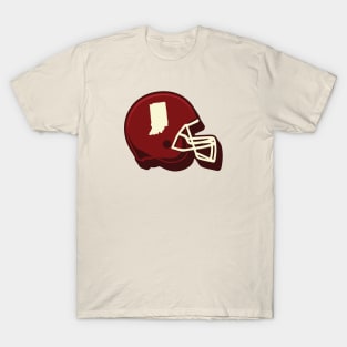 Indiana Outline Football Helmet T-Shirt